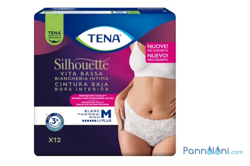 Tena Pants a Vita Bassa Silhouette Blanc Normal taglia M